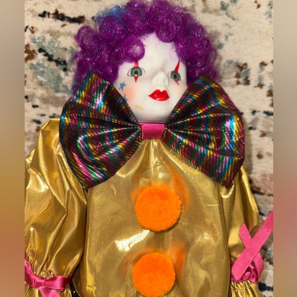 Vintage Betty Jane Carter Dynasty Doll Clown-1990s Collectible-Porcelain Face